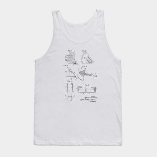 Archery Target Stand Vintage Patent Hand Drawing Tank Top